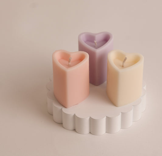 Heart Pillar Candle